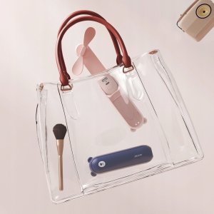 Mini wentylator Jisulife Handheld Fan Life8 przenośny wiatraczek USB z funkcją powerbanka 2000mAh i latarką - niebieski 3