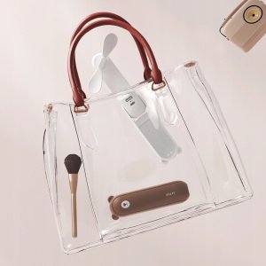 Wentylator Jisulife Mini wentylator Jisulife Handheld Fan Life8 przenośny wiatraczek USB z funkcją powerbanka 2000mAh i latarką - brązowy 5