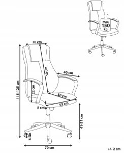 Krzesło biurowe Beliani Fotel biurowy ADEPT Czarny 2