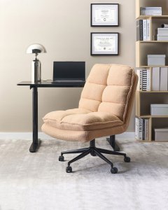 Krzesło biurowe ADDISON Boucle Brzoskwiniowy 2