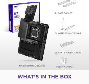 NZXT N7 B850 WiFi Black DDR5 AM5 Black Cover N7-B85XT-B1 retail 3