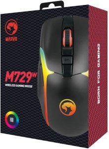 Mysz bezprzewodowa, Marvo M729W PRO, czarna, optyczna, 8000DPI 4