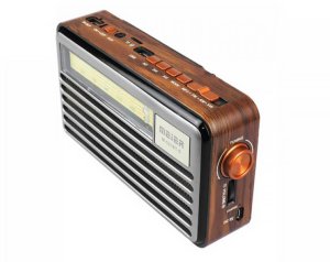 PS Radio przenośne Liwa Retro z panelam solarnym(MK-193BT), FM, Bluetooth, USB, SD, AUX, lampka USB, szare 3