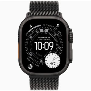 Smartwatch Apple Watch Ultra 3 GPS + Cellular 49mm Black Titanium / Titanium Milanese Loop M Czarny (MF1Q4QF/A) 2
