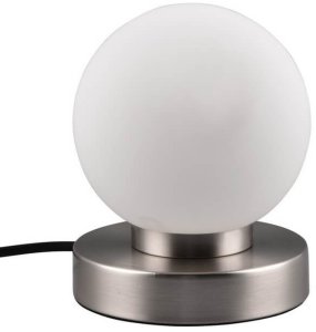 Lampa stołowa RL Light Lampka nocna Prinz R54011001 RL Light kula bańka ball srebrna biała 2