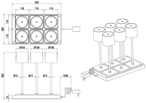 Lampki nocne Fernandez R54096632 LED 6W 2700-600K stacja ładowania czarny 12