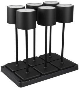 Lampki nocne Fernandez R54096632 LED 6W 2700-600K stacja ładowania czarny 3