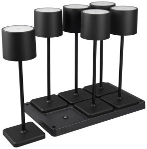 Lampki nocne Fernandez R54096632 LED 6W 2700-600K stacja ładowania czarny 4