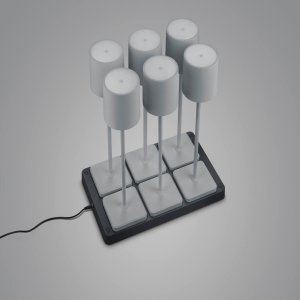 Nocna lampka Fernandez R54096677 LED 6W 2700-600K szara 9