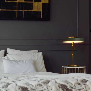 Sypialniana lampka nocna Banquero ABR-BAQUERO Abruzzo owalna zielona 12