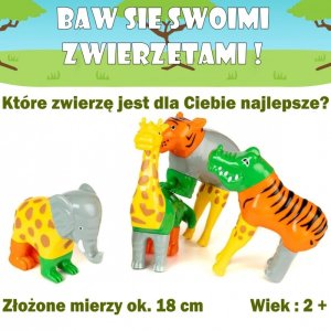 Zestaw Malik Malblo Magnetic Zwierzęta z dżungli MALIK 13