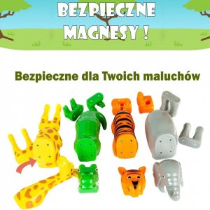 Zestaw Malik Malblo Magnetic Zwierzęta z dżungli MALIK 16