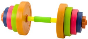 LeanToys Sztanga Dla Dzieci Pianka Antypoślizgowa 8 Talerzy Plastikowa Kolorowa LEAN Toys 3