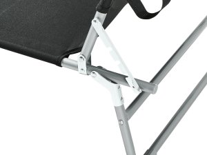 Leżak ogrodowy FOLIGNO Rozkładany Metal Czarny 9