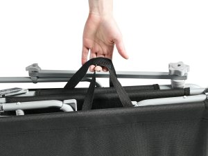 Leżak ogrodowy FOLIGNO Rozkładany Metal Czarny 10