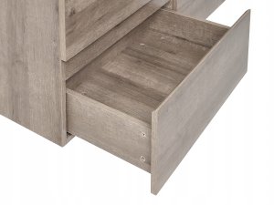 Szafka łazienkowa wisząca z podwójną umywalką VIEDMA 120 cm 52 cm Beżowoszary 9