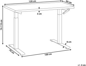 Biurko Beliani Destines Jasnobrązowe 120 cm x 60 cm 3