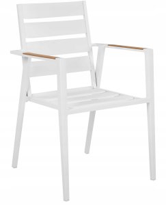 Zestaw 6 krzeseł ogrodowych z poduszkami TAVIANO Metal Szary 5