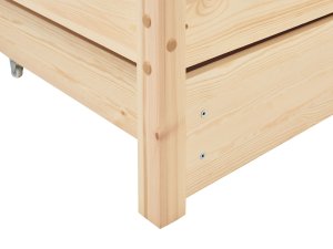 Łóżko piętrowe z szufladami Domek Drewno sosnowe GIRGOLS 90 x 200 cm ze schowkiem Jasnobrązowy 12