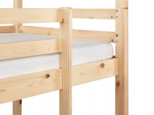 Łóżko piętrowe z szufladami Domek Drewno sosnowe GIRGOLS 90 x 200 cm ze schowkiem Jasnobrązowy 8