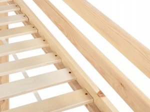 Łóżko piętrowe z szufladami Domek Drewno sosnowe GIRGOLS 90 x 200 cm ze schowkiem Jasnobrązowy 10