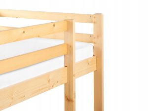 Łóżko na antresoli z biurkiem Drewno sosnowe LOURY 90 x 200 cm Jasnobrązowy 5