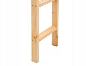 Łóżko na antresoli z biurkiem Drewno sosnowe LOURY 90 x 200 cm Jasnobrązowy 6