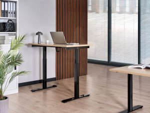 Biurko Beliani Destines Czarno-Beżowe 120 cm x 60 cm 6