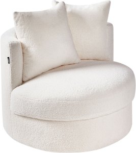 Fotel obrotowy DALBY Boucle Biały 4