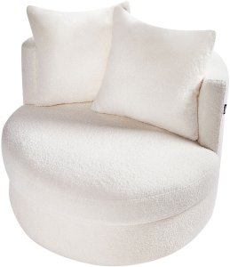 Fotel obrotowy DALBY Boucle Biały 6