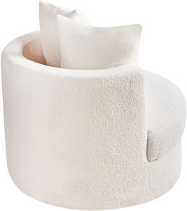 Fotel obrotowy DALBY Boucle Biały 8