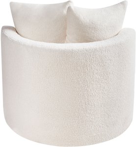 Fotel obrotowy DALBY Boucle Biały 9