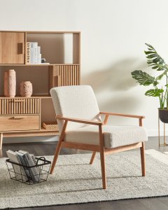 Fotel ESRUM Boucle Złamana biel 2