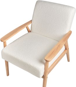 Fotel ESRUM Boucle Złamana biel 6