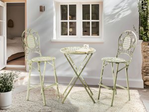 Stolik ogrodowy barowy BIVIO 60 cm 60 cm Metal Jasnozielony 2