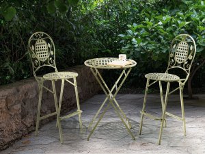 Stolik ogrodowy barowy BIVIO 60 cm 60 cm Metal Jasnozielony 4