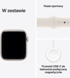 Smartwatch Apple Watch SE 3 GPS + Cellular 40mm Starlight Alu Sport S/M Beżowy  (MEP64ZR/A) 8