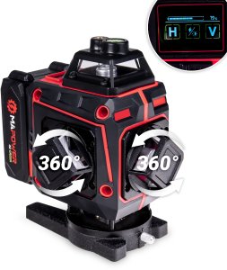 LASER KRZYŻOWY POZIOMICA LASEROWA 360 PŁASZCZYZNOWA LASER ZIELONY MAPOWER 11