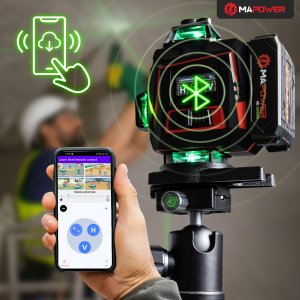 LASER KRZYŻOWY POZIOMICA LASEROWA 360 PŁASZCZYZNOWA LASER ZIELONY MAPOWER 13