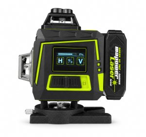 MaPower LASER KRZYŻOWY POZIOMICA LASEROWA 360 PŁASZCZYZNOWA LASER ZIELONY MAPOWER 3