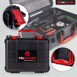 POZIOMICA LASEROWA LASER KRZYŻOWY 360 4D ZIELONY ELEKTRONICZNY KOMPENSATOR 12