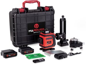 POZIOMICA LASEROWA LASER KRZYŻOWY 360 4D ZIELONY ELEKTRONICZNY KOMPENSATOR 5