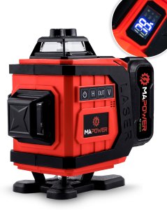 POZIOMICA LASEROWA LASER KRZYŻOWY 360 4D ZIELONY ELEKTRONICZNY KOMPENSATOR 7