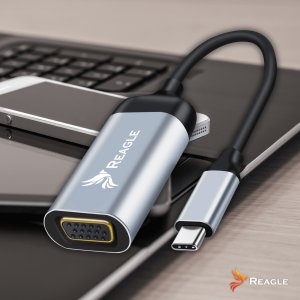 Adapter USB Reagle USB-C - VGA Szary 8