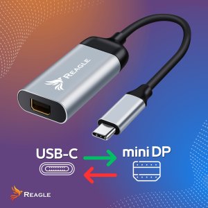 Adapter USB Reagle USB-C - miniDisplayPort Szary 9
