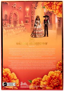 Lalka Barbie Mattel Signature Dia de Muertos 2025 - Lalka kolekcjonerska w kremowej zdobnej sukni (JBJ05) 11