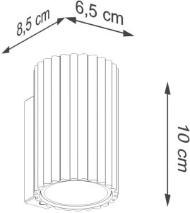 Kinkiet Karbon 10 Beżowy Gu10 Max 10W Ledw Sollux Lighting 8