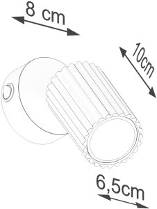 Kinkiet Karbon Zielony Oliwkowy Z Włącznikiem Gu10 Max 10W Ledw Sollux Lighting 7