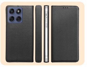 Hello Case ETUI Z KLAPKĄ DO MOTOROLA EDGE 60 / 60 FUSION CZARNE ZAMYKANE MAGNETYCZNE 6