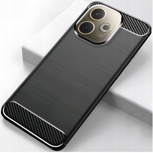 Etui do Oppo A5 Pro 5G (Czarne, Pancerne, Karbonowe, Ochronne, Plecki) 2